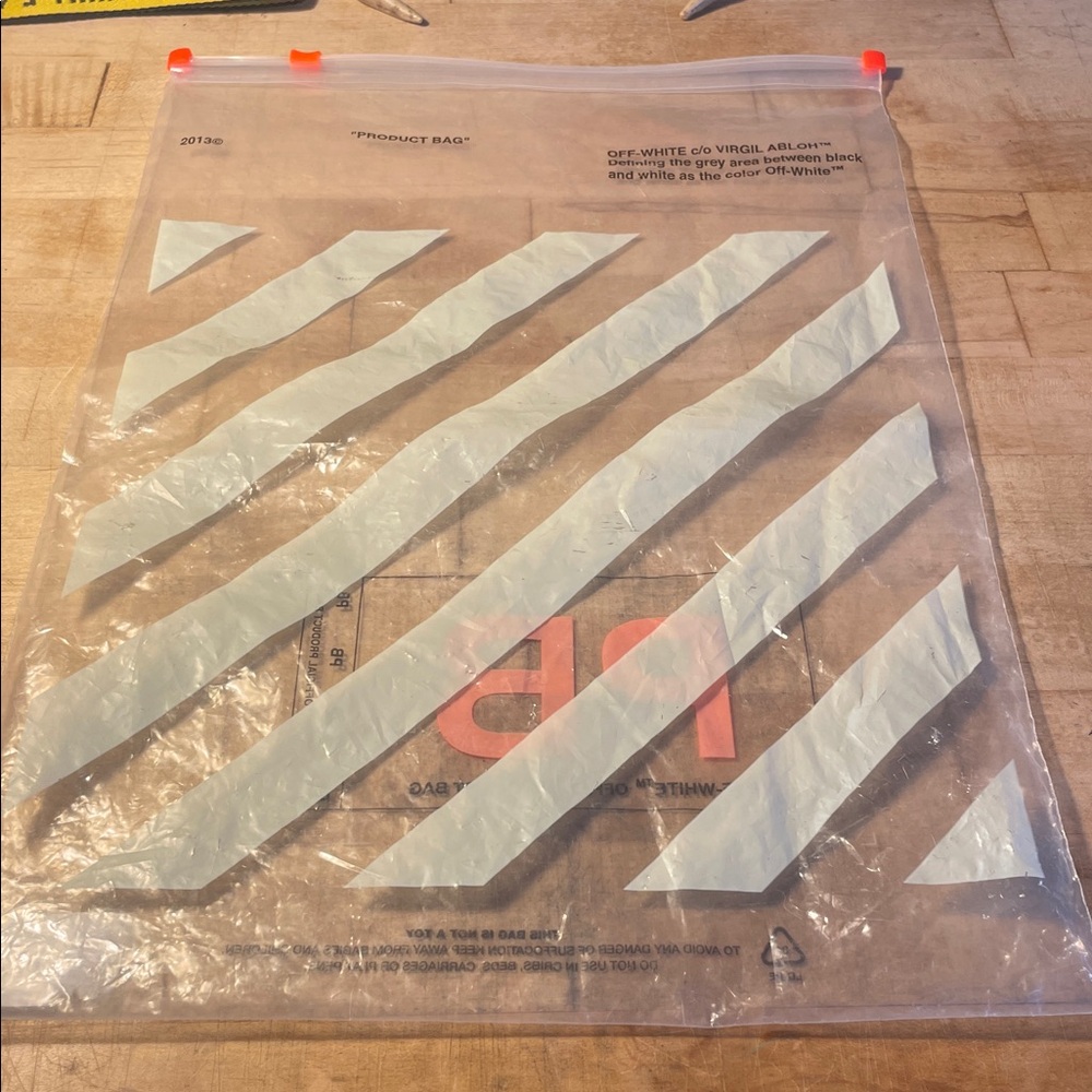 Off-White x Virgil Abloh 'Pouch' Double Pouch Zip Wristlet Clutch ! - Picture 11 of 12